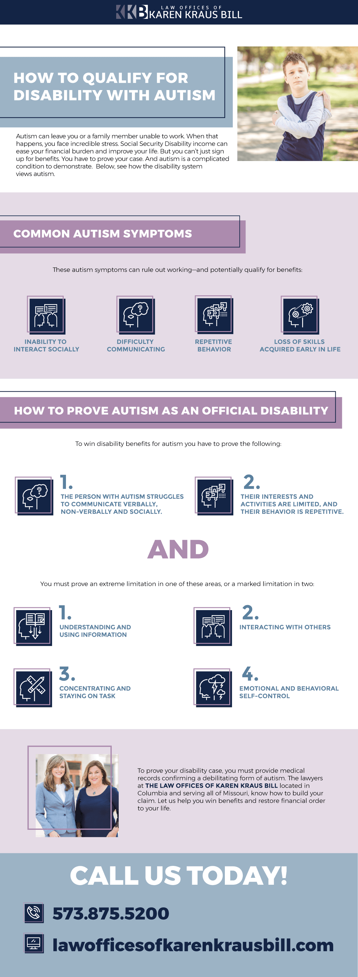 This is the How to Qualify for Disability with Autism infographic